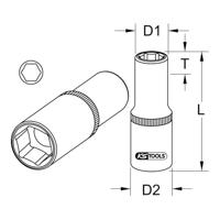 KS Tools 918.1421 9181421 Bitadapter Aandrijving 1/4 (6.3 mm) 25 mm 1 stuk(s) - thumbnail