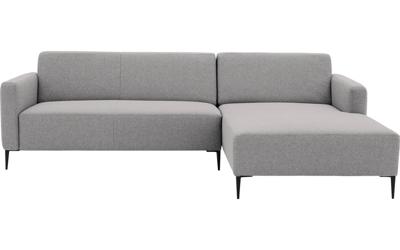 Goossens Bank Key West lichtgrijs, stof, 2,5-zits, modern design