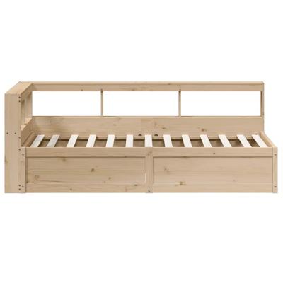 Bed met boekenkast zonder matras massief grenenhout 90x200 cm - thumbnail
