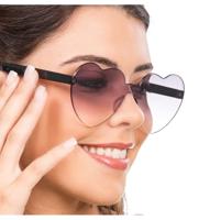 Bril Festival Zwart Hartjes vorm - thumbnail