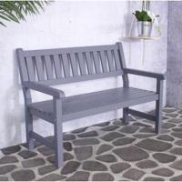 SenS-Line 2-zits Houten tuinbank Bordeaux 125 cm - grijs - thumbnail