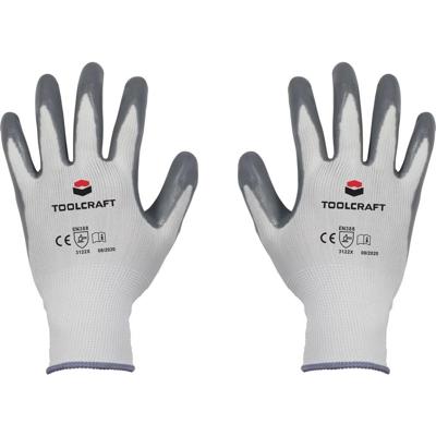 TOOLCRAFT TO-5621499 Werkhandschoen Polyamide, Nitril Maat (handschoen): 8 EN 388 Cat II 1 paar