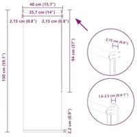 Rolgordijn verduisterend 40x150cm stofbreedte 35,7 cm polyester - thumbnail