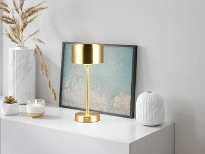 Trio Oplaadbare tafellampJeff mat goud - R59151108