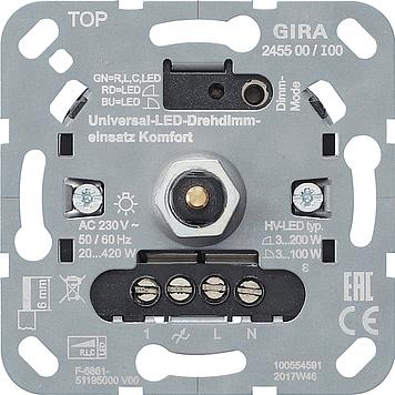 GIRA LED draaidimmer 245500 200W fase afsnijding systeem 3000