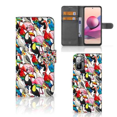 Xiaomi Redmi Note 10/10T 5G | Poco M3 Pro | Telefoonhoesje | Met pasjeshouder | Birds Xiaomi Redmi Note 10/10T 5G | Poco M3 Pro | Telefoonhoesje | Met pasjeshouder | Birds