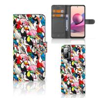 Xiaomi Redmi Note 10/10T 5G | Poco M3 Pro | Telefoonhoesje | Met pasjeshouder | Birds - thumbnail