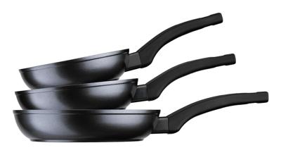 Pannenset Monix M811200 Zwart Bakeliet Gehard aluminium 3 Onderdelen