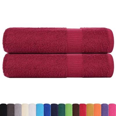 VidaXL Handdoeken 2 st 50x100 cm 360 g/m² 100% katoen bordeauxrood