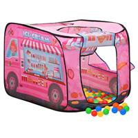 VidaXL Kinderspeeltent met 250 ballen 70x112x70 cm roze - thumbnail