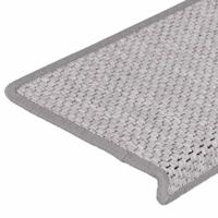 VidaXL Trapmatten zelfklevend 15 st sisal-look 65x21x4 cm platinakleur - thumbnail