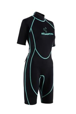 Atlantis 2Mm Adventure Shorty Wetsuit Dames Black/Turquoise 12 Atlantis 2Mm Adventure Shorty Wetsuit Dames Black/Turquoise 12