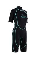 Atlantis 2Mm Adventure Shorty Wetsuit Dames Black/Turquoise 12 - thumbnail