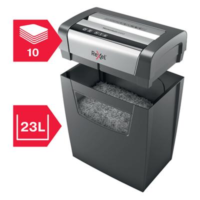 Rexel Momentum X410 papiervernietiger Deeltjesversnippering 62 dB Zwart, Grijs Rexel Momentum X410 papiervernietiger Deeltjesversnippering 62 dB Zwart, Grijs