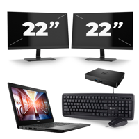 Dell Latitude 7290 - Intel Core i7-8e Generatie - 12 inch - 16GB RAM - 256GB SSD - Windows 11 + 2x 22 inch Monitor - thumbnail