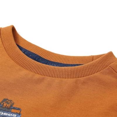 Kindershirt met lange mouwen gorillaprint 128 donkerokerkleurig - thumbnail