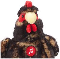 Pluche kip - GIPSY TOYS - Geluidsdicht - 22 cm - Zwart - thumbnail