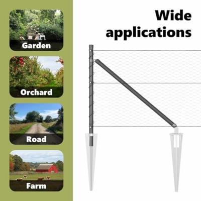 VidaXL Afrasteringspaal grijs 10 x 0,6 m (25 mm gaas) staal en pvc