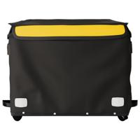 Fietstrailer 45 kg ijzer zwart en geel - thumbnail
