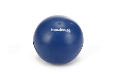 Rubber bal massief hondenspeeltje blauw 9 cm