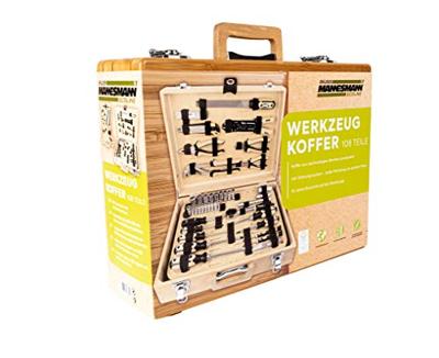 Brüder Mannesmann Gereedschapset bamboe koffer 108 dlg - 29002 - thumbnail