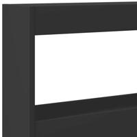 Hoofdbordkast met LED-verlichting 200x17x102 cm zwart - thumbnail