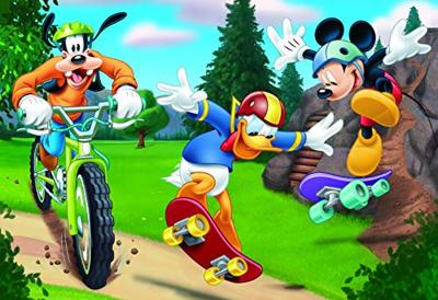 DinoToys Dino puzzel - disney mickey mouse en vriendjes - 2 x 77 stukjes