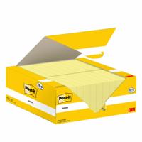 Post-it Notes, 100 vel, ft 38 x 51 mm, kanariegeel (canary yellow), 18 blokken + 6 GRATIS - thumbnail