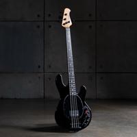 Sterling by Music Man DarkRay EB Black elektrische basgitaar met deluxe gigbag - thumbnail