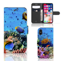 Apple iPhone X | Xs | Telefoonhoesje | Met pasjeshouder | Vissen - thumbnail