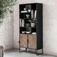 DTP Home Wandkast 'Criss Cross' Hout en staal, 185 x 80cm - thumbnail