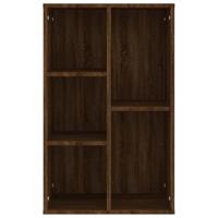 Boekenkast/dressoir 50x25x80 cm bewerkt hout bruin eikenkleur - thumbnail