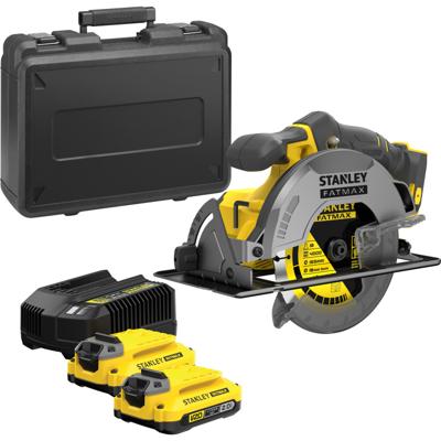 Stanley FATMAX SFMCS550M2K 18V Brushless Accu Cirkelzaag | 190MM | 2 x 4.0AH Accu's + Lader | In koffer - SFMCS550M2K-QW Stanley FATMAX SFMCS550M2K 18V Brushless Accu Cirkelzaag | 190MM | 2 x 4.0AH Accu's + Lader | In koffer - SFMCS550M2K-QW