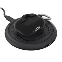 Otterbox Soft Touch-koptelefoonhoes voor AirPods Pro 1e gen 2019/2e gen 2022, schokbestendig, valbestendig, ultradun, kras- en krasbeschermhoes voor Apple AirPods, inclusief karabijnhaak, Zwart - thumbnail