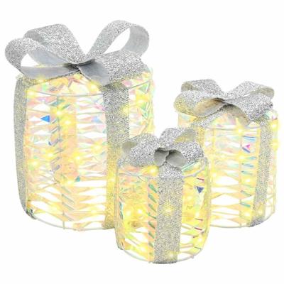 Cadeau Doos Decoratie 3 pcs Warmwit 12 cm 15 cm 20 cm PET