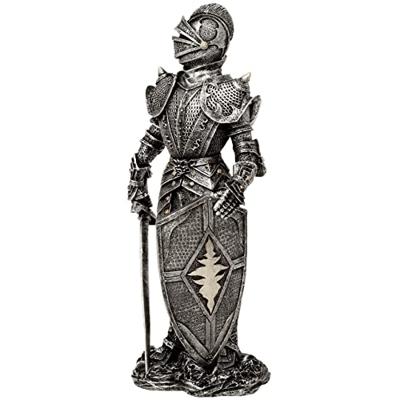 Beeld Ridder en Zwaard en Schild Handgeschilderd (30 cm)