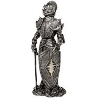 Beeld Ridder en Zwaard en Schild Handgeschilderd (30 cm) - thumbnail