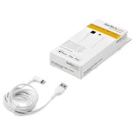 StarTech.com Premium USB-A naar Lightning Kabel 2m Wit - Robuuste 90° haakse USB Type A naar Lightning Charge & Sync Oplaadkabel met Aramide Vezels - Apple MFi Cert. - iPhone (RUSBLTMM2MWR) - thumbnail