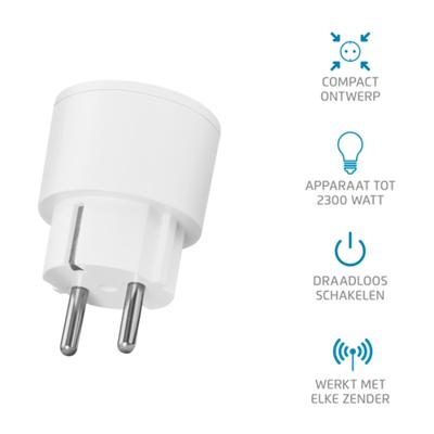Kaku acc-2300 stekkerdoos schakelaar max 2300W Klik aan klik uit