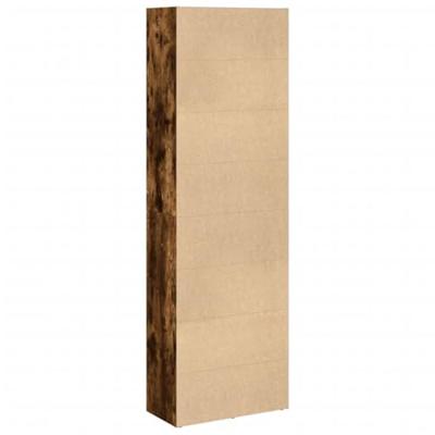 Boekenkast 60x30x189 cm bewerkt hout gerookt eikenkleurig Boekenkast 60x30x189 cm bewerkt hout gerookt eikenkleurig