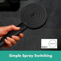 Hansgrohe Pulsify Select S Douchesysteem 105 3jet Relaxation EcoSmart met Ecostat Fine en glijstang 65 cm, mat zwart - thumbnail