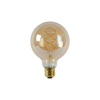 Lucide G95 - Filament lamp - Ø 9,5 cm - LED Dimb. - E27 - 1x4,9W 2200K - Amber - thumbnail