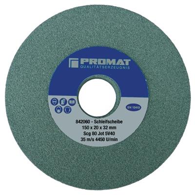 Promat/Tecwerk Slijpmachineschijf | d.200xB25x32mm fijn 80 | vorm A | siliciumcarbide - 4000842068