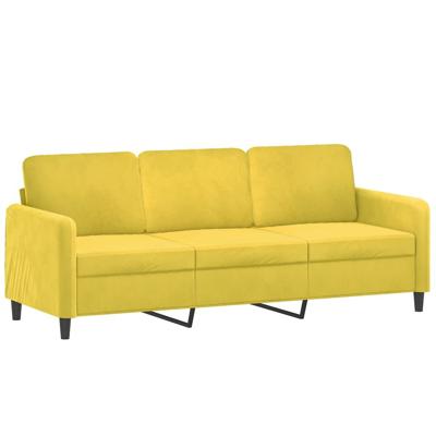 2-delige Loungeset met kussens fluweel geel - thumbnail