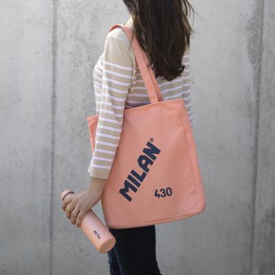 Stoffen tas Milan Roze 38 x 36 x 6,5 cm