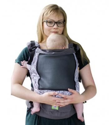 Luna Dream draagzak Grow Up Air Big Blue Triangles katoen blauw