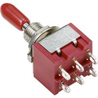 TRU COMPONENTS TC-9354000 Wipschakelaar 250 V/AC 3 A 2x aan/uit/aan Continu/0/continu 1 stuk(s) - thumbnail