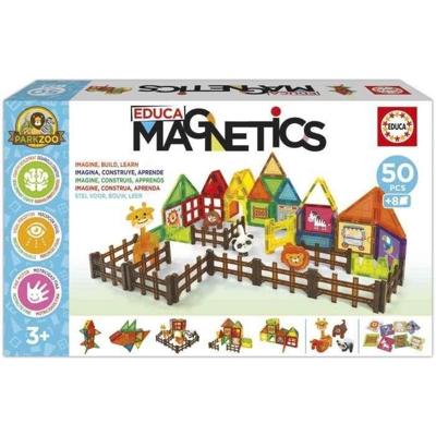 Magnetics Zoo Park - Constructiespel - EDUCA - 50 magnetische stukken, 4 dieren, 8 kaarten - Vanaf 3 jaar