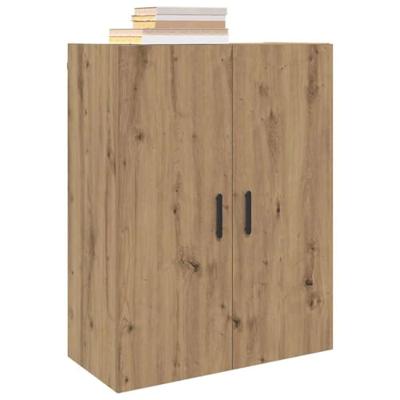 Wandkast artisanaal eikenkleurig 69.5 x 34 x 90 cm Bewerkt hout