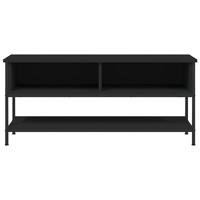 Tv-meubel 100x35x45 cm bewerkt hout zwart - thumbnail